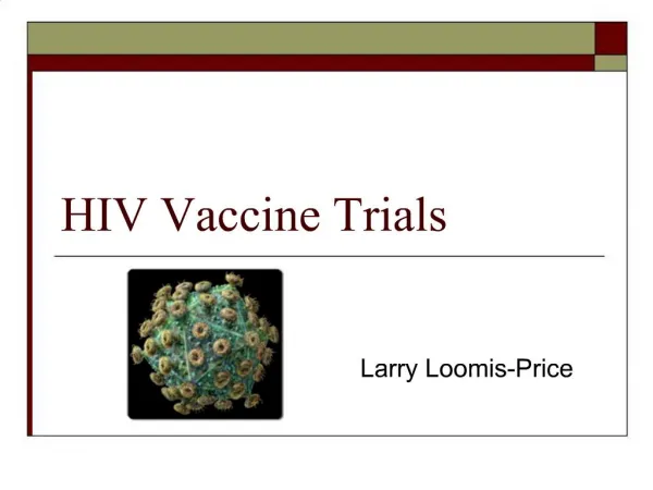 HIV Vaccine Trials