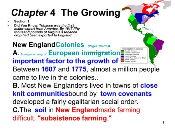 Chapter 4 The Growing Colonies