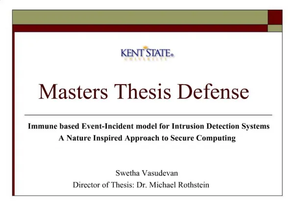 Masters Thesis Defense
