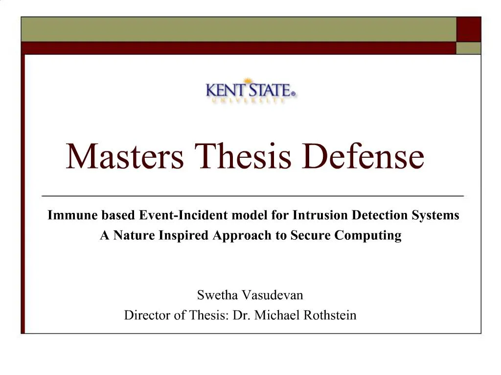 the masters thesis defense