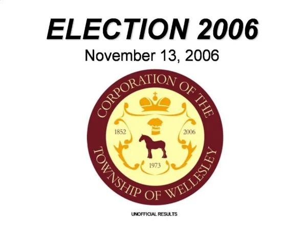 ELECTION 2006 November 13, 2006