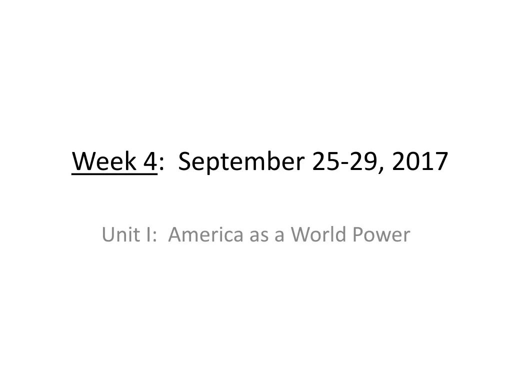 week 4 september 25 29 2017
