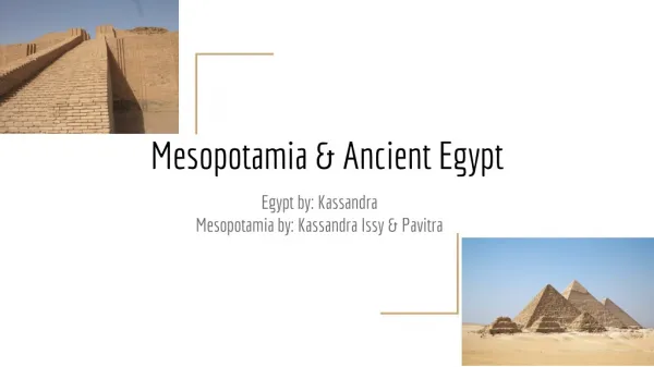 Mesopotamia &amp; Ancient Egypt