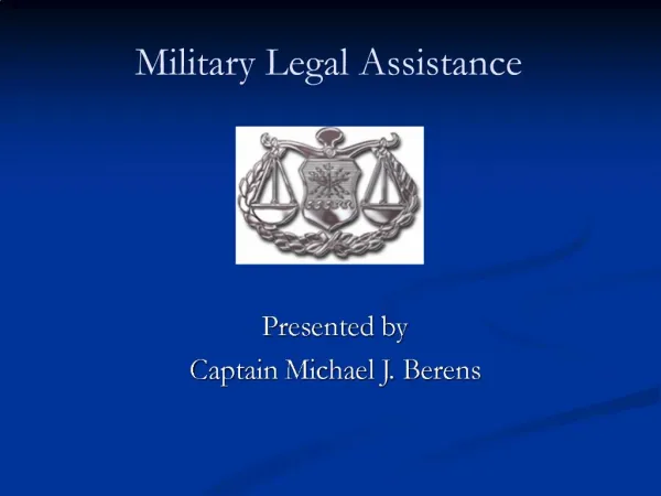 Military Legal Assistance
