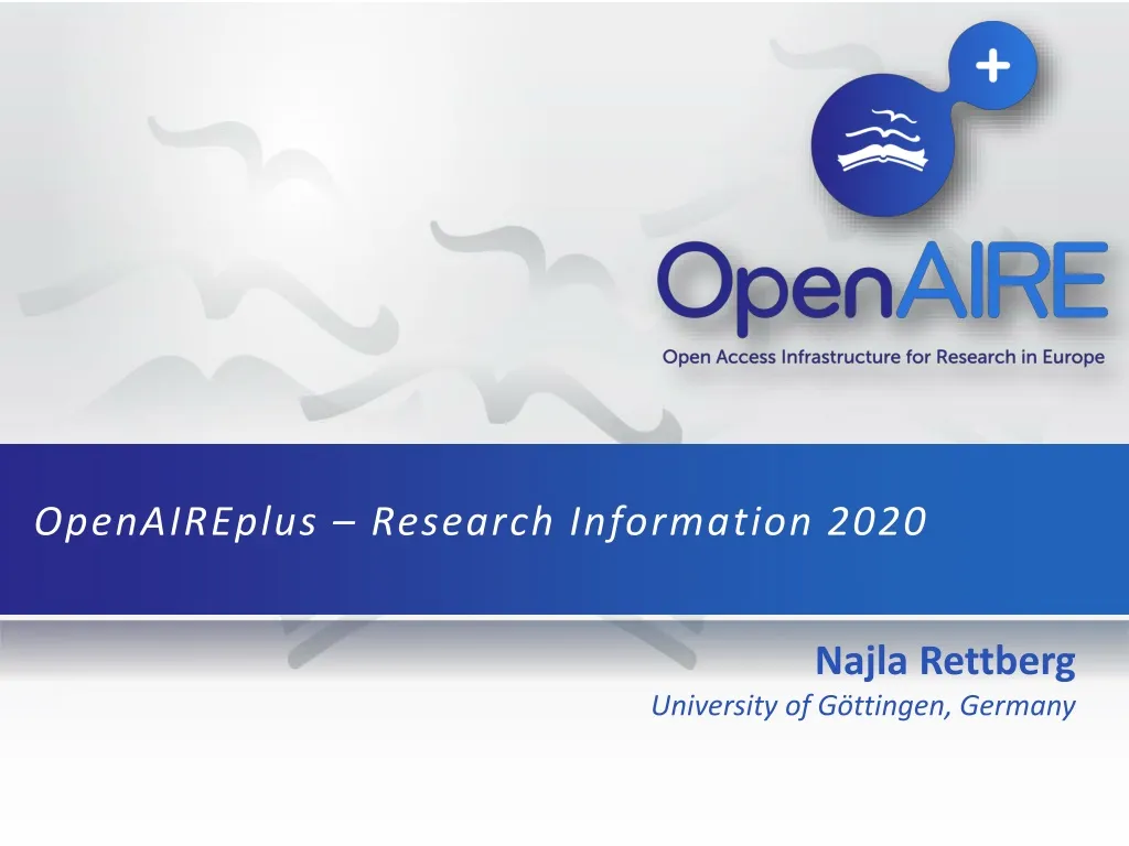 openaireplus research information 2020