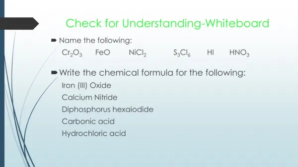 Check for Understanding-Whiteboard