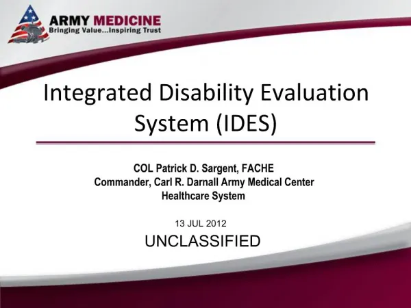 Integrated Disability Evaluation System IDES