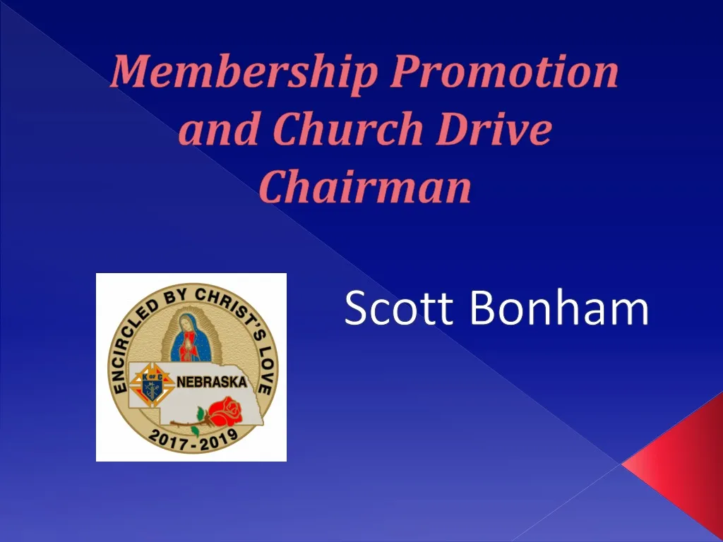 membership promotion and church drive chairman