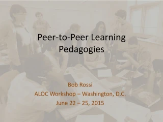 Peer-to-Peer Learning Pedagogies - slide 1