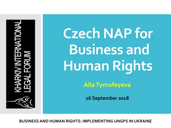Czech NAP for Business and Human Rights