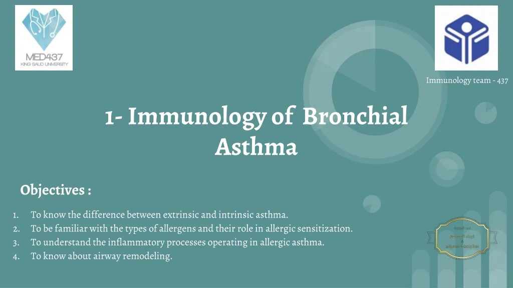 1 immunology of bronchial asthma