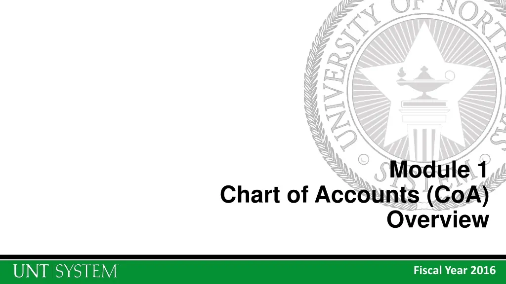 module 1 chart of accounts coa overview