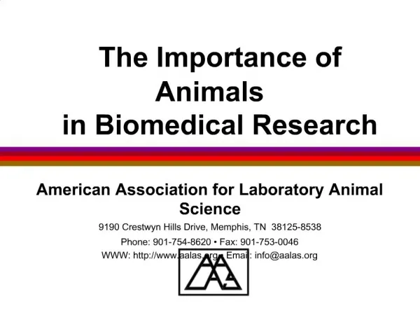 The Importance of Animals in Biomedical Research