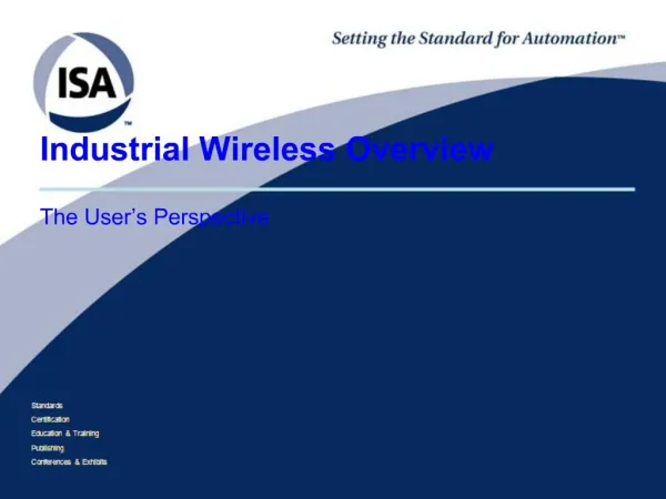 Industrial Wireless Overview