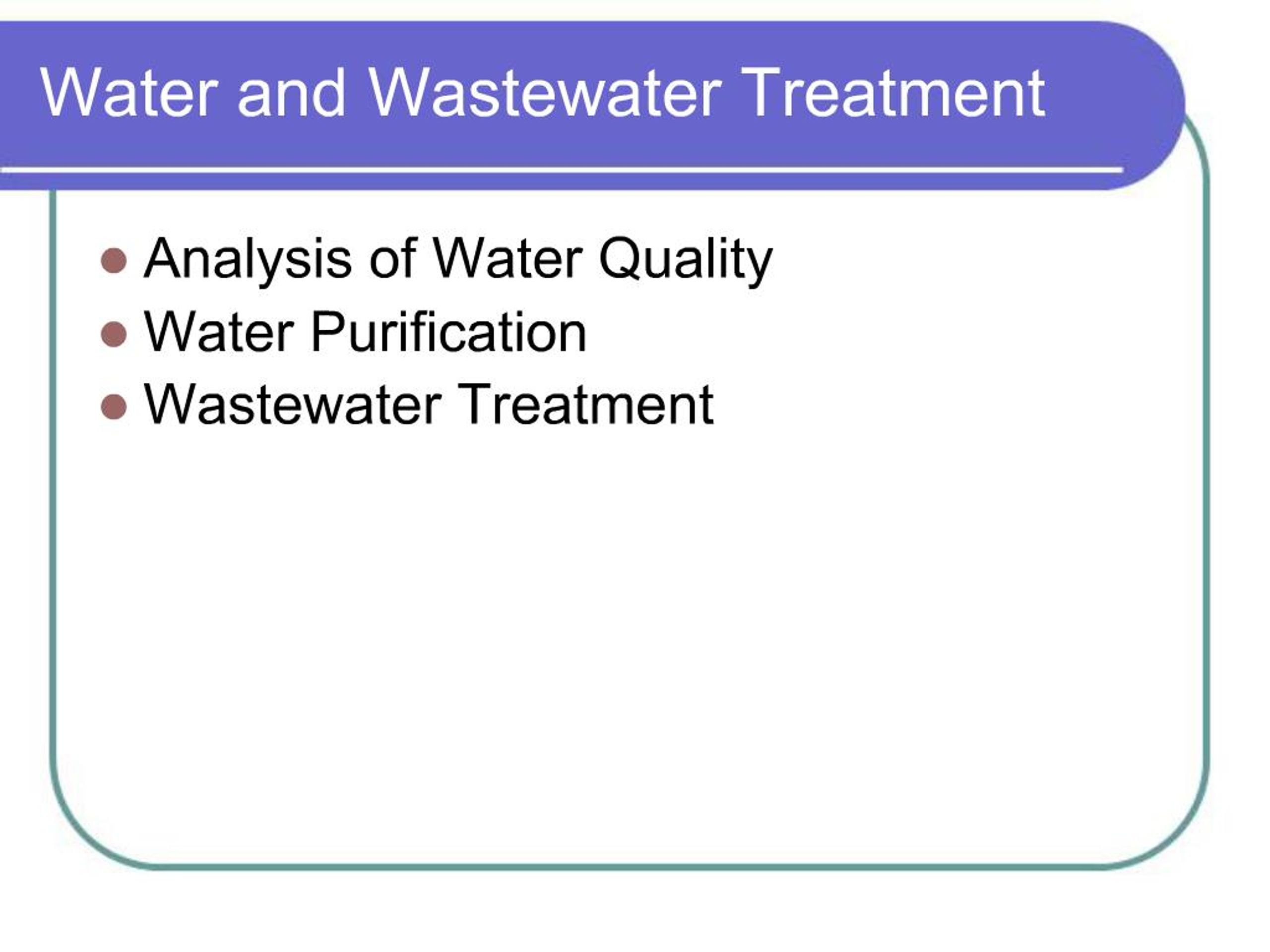 PPT - Water and Wastewater Treatment PowerPoint Presentation, free ...