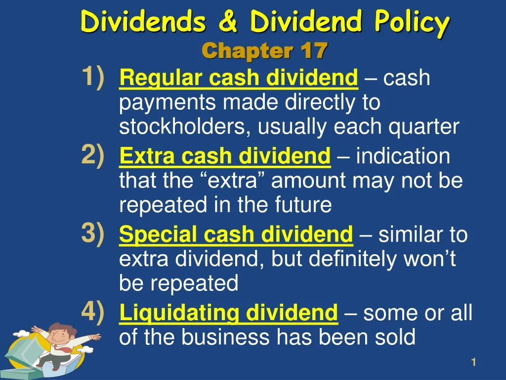 dividends dividend policy chapter 17