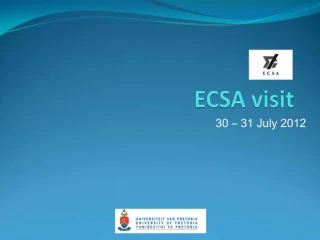 ECSA visit - slide 1