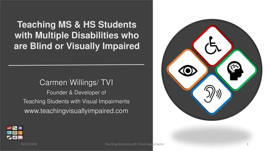 teaching ms hs students with multiple disabilities who are blind or visually impaired
