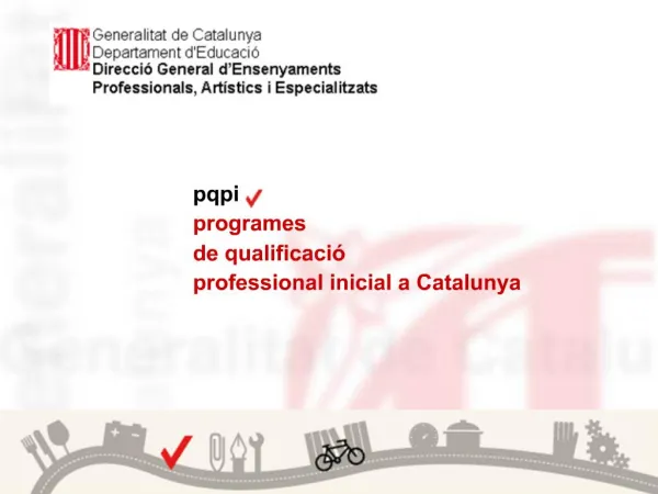 Pqpi programes de qualificaci professional inicial a Catalunya