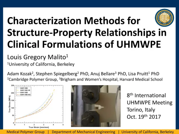 Characterization Methods for Structure-Property Relationships in Clinical Formulations of UHMWPE