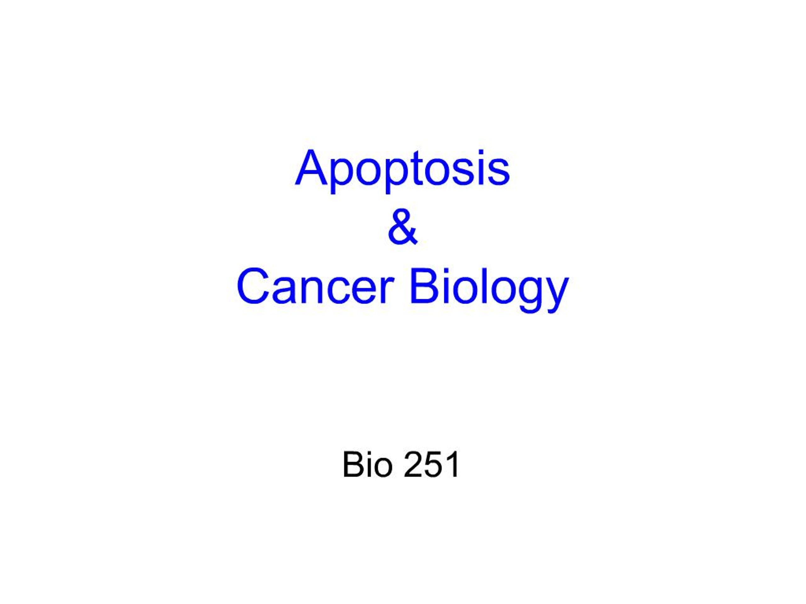 PPT - Apoptosis in Cancer Biology: A Comprehensive Overview PowerPoint ...