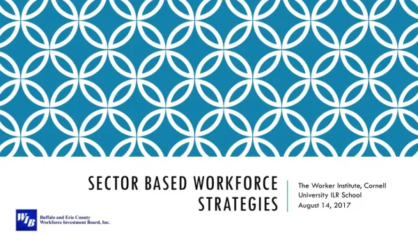 Sector Based Workforce Strategies