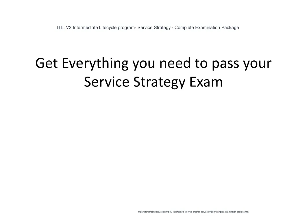 itil v3 intermediate lifecycle program service strategy complete examination package
