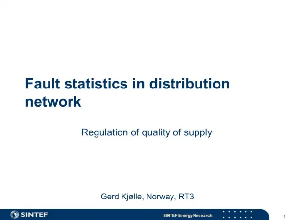 Fault statistics in distribution network