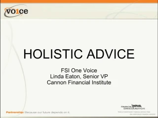 HOLISTIC ADVICE - slide 1