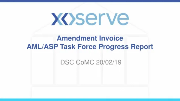 Amendment Invoice AML/ASP Task Force Progress Report