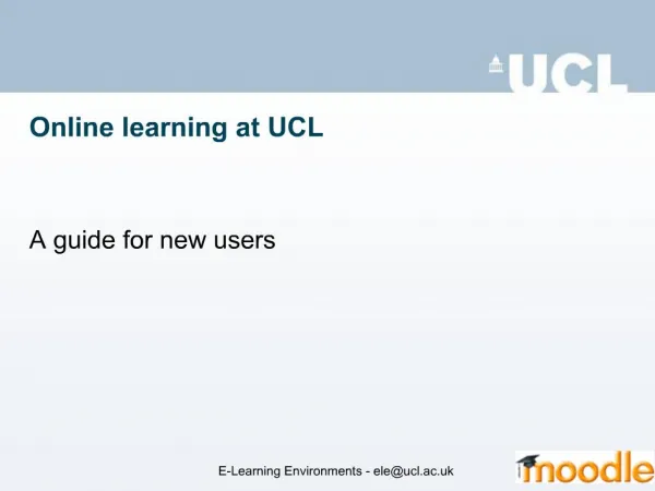Online learning at UCL