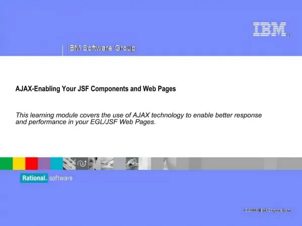 AJAX-Enabling Your JSF Components and Web Pages