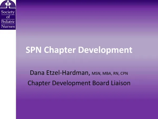 SPN Chapter Development