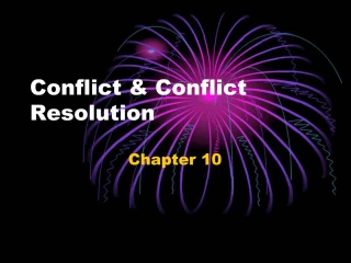 Conflict Conflict Resolution