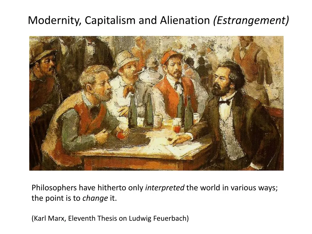 modernity capitalism and alienation estrangement