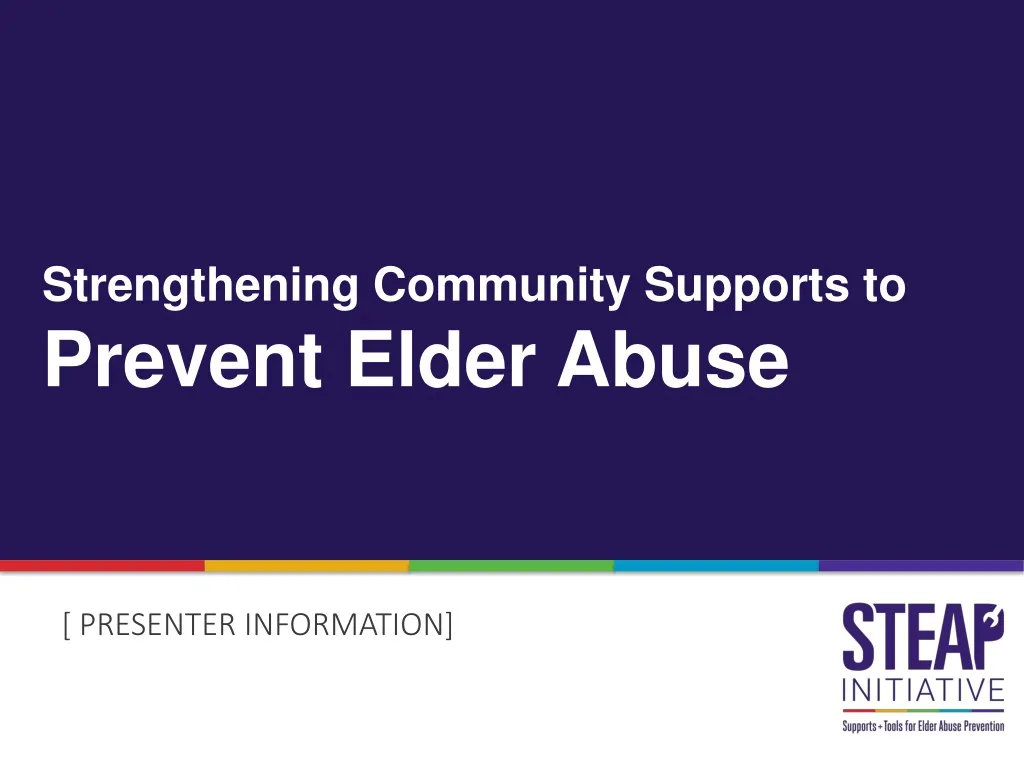 strengthening community supports to prevent elder abuse