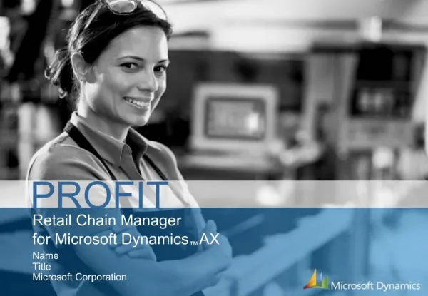 Retail Chain Manager for Microsoft Dynamics AX