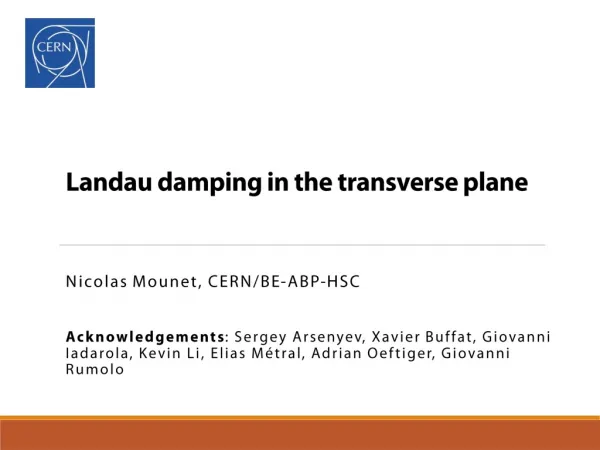 Landau damping in the transverse plane