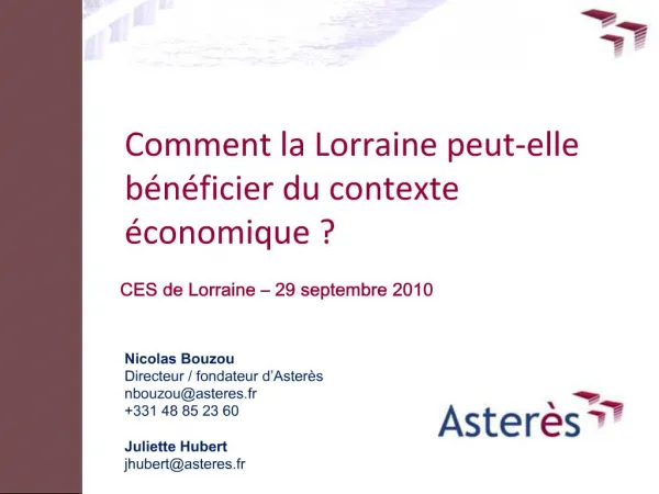 CES de Lorraine 29 septembre 2010