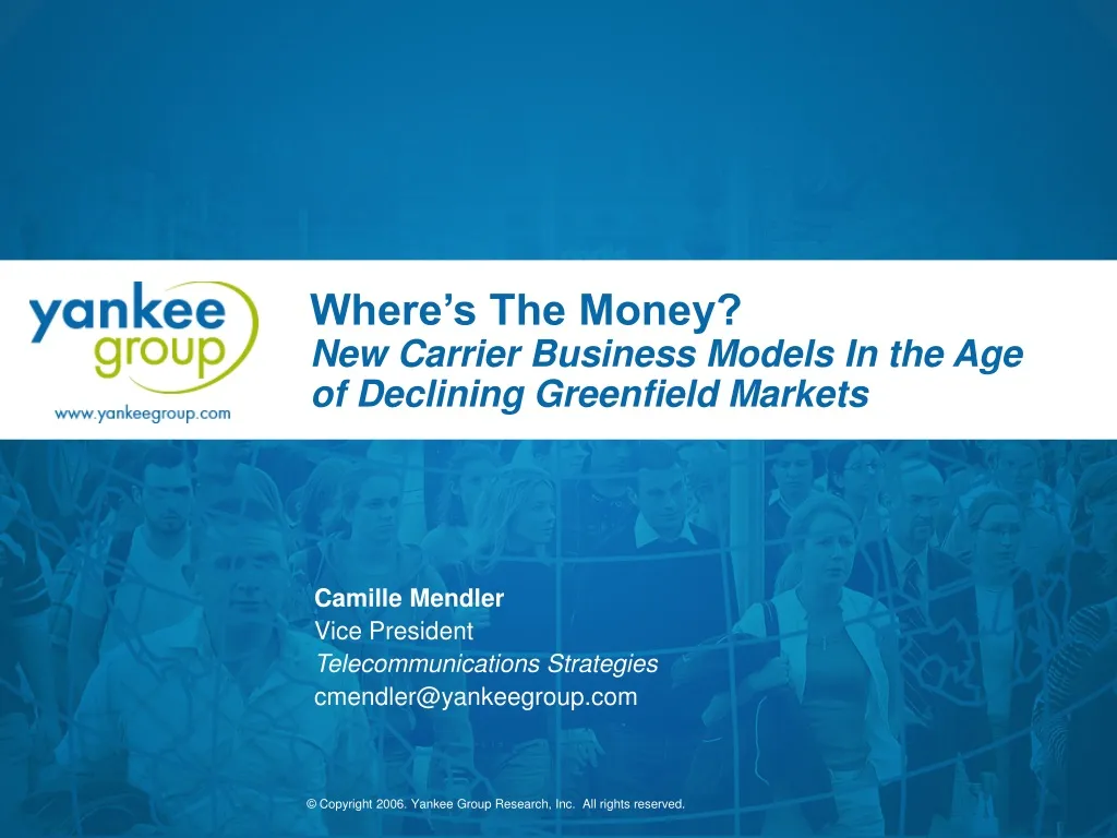 where s the money new carrier business models in the age of declining greenfield markets
