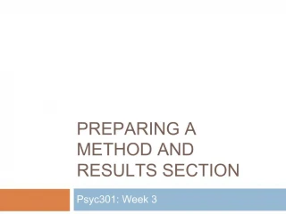 PREPEARING METHOD AND RESULTS SECTION - slide 1