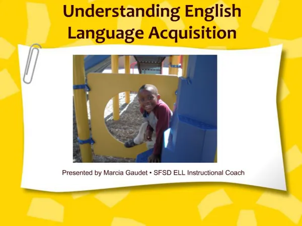 Understanding English Language Acquisition