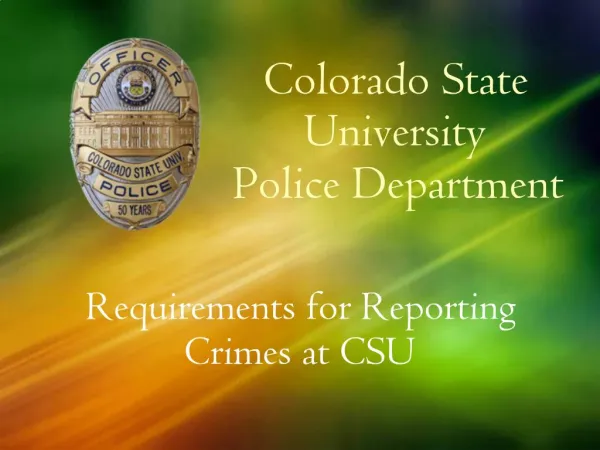 Colorado State University Police Department