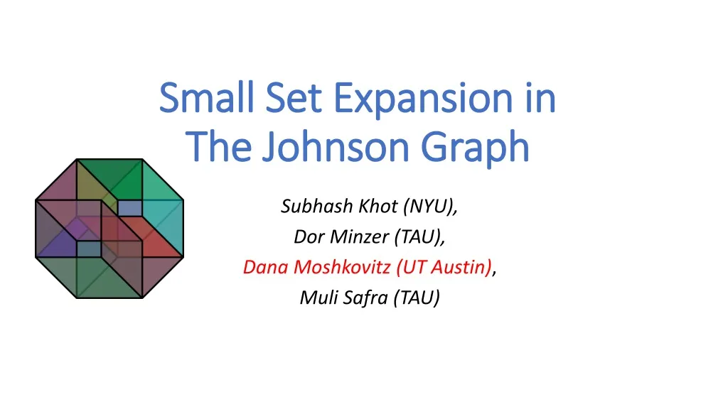 small set expansion in the johnson graph