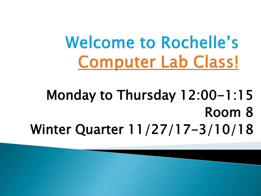 welcome to rochelle s computer lab class