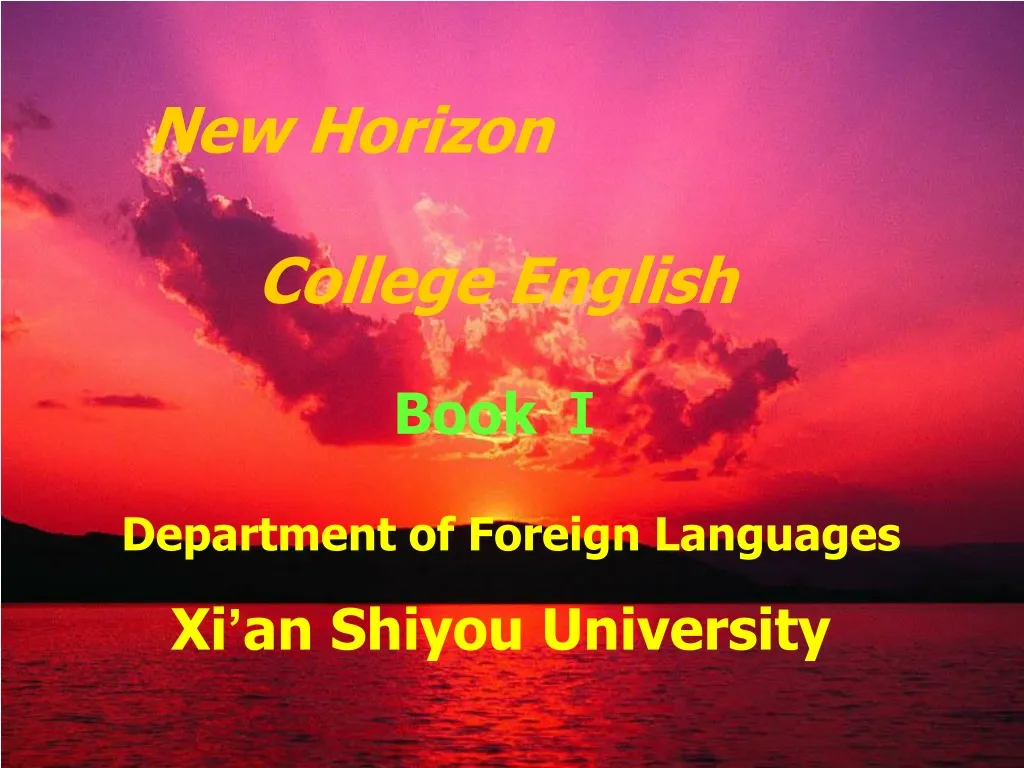 new horizon college english book