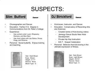 SUSPECTS: - slide 1