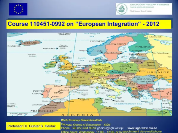 Course 110451-0992 on European Integration - 2012