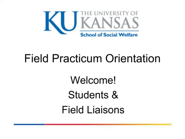 Field Practicum Orientation