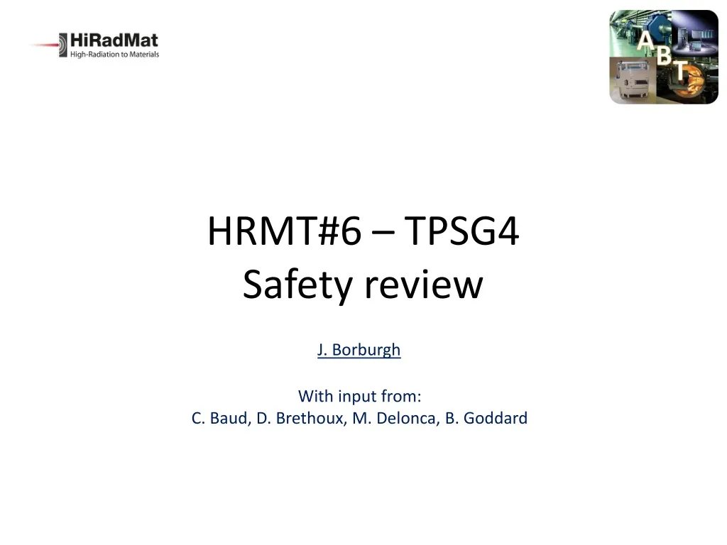 hrmt 6 tpsg4 safety review